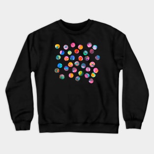 Colorful Ink Dots Multicolored Crewneck Sweatshirt